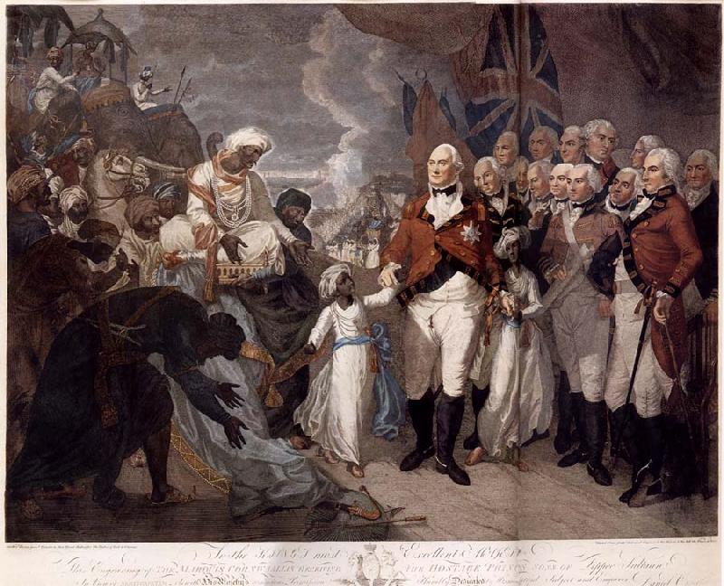 Daniel Orme Lord Cornwallis Receiving the Sons of Tipu Sultan as Hostages oil painting picture